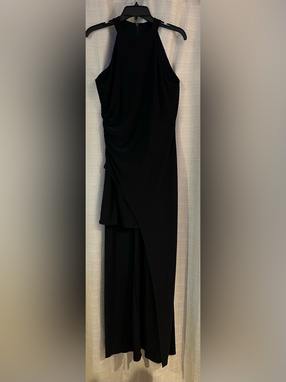 Laundry By Shelli Segal Black halter neck Asymmetric High-Low Maxi dress 6 - Picture 16 of 16